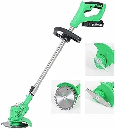 HYQHYX desbrozadora bateria Cortacésped eléctrico pequeño Recargable portátil, cortadora de césped multifunción para el hogar, tensión de poda