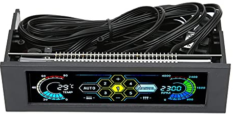 Bewinner 33C05-RTK CPU Hardware Temperature Monitor Display di Espansione Esterno con Interfaccia 5 X 3 Pin, Schermo LCD Ad Alta Risoluzione per PC ARGB Case del Computer Schermo Secondario