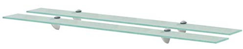Wandregal 100x10 cm 2 er Set Wandboard, Regalboden, Schweberegal, Hängeregal, Regalsysteme für Wohnzimmer, Arbeitszimmer, Badezimmer, Küche, CDs, Deko Transparent