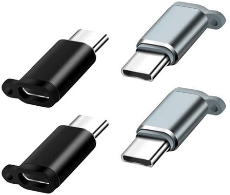 USB C Adapter (4 Stück), Micro USB Adapter, OTG Adapter, Typ C Stecker auf Micro USB Buchse Adapter, kompatibel mit MacBook Pro, Samsung Galaxy und USB C Geräten