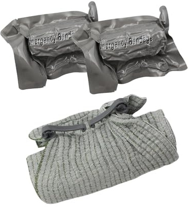 2 Stück Israeli Bandage 4 Zoll, Israelischer Verband, Tourniquet Emergency Elastischen Bandagen Militär Bandage, Taktische Tourniquets First Aid Wound Haemostatic Bandage für Camping Wandern Klettern