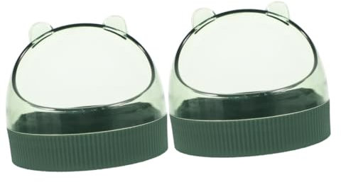 Beaupretty Haustierzubehör 2St Futternapf für Kleintiere Zwerghamsterfutter transparente Chinchillaschale transparenter Wassernapf für Hamster Hamsterzubehör Haustier Käfig Zubringer Acryl