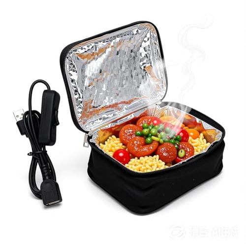 Fiambrera portátil con calefacción USB microondas portátil para Microondas Para Coche Horno Portátil acampar calentador de alimentos con aislamiento de aluminio carga para viajes en coche