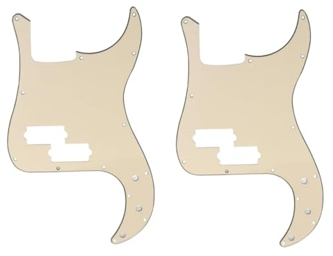 VICASKY 2stücke Lagiges Pb Bass Pickguard Beige Kratzfest Schützt Gitarre Und Verleiht Stil Geeignet Für P-bass-elektrobässe
