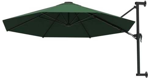 Annlera Garten-Sonnenschirm Wand-Garten-Sonnenschirm Marktschirm Outdoor-Schirm Tischschirm Strandschirm Gartenmöbel Wasserdicht und Sonnenschutz Moderne und Elegante Design Grün 300x300x131 cm