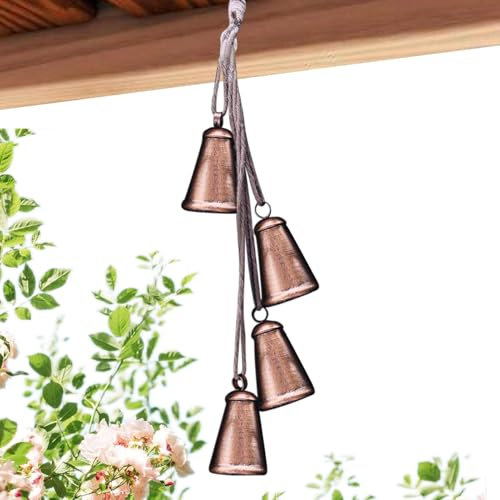 Wuyooprt Dekorative Kuhglocken | Rinderfarm Tierglocke – Vintage Glücks-Weihnachtsglocken, dekorative hängende Glocke, Schnur, rustikale Kuhglocke für Heimdekoration