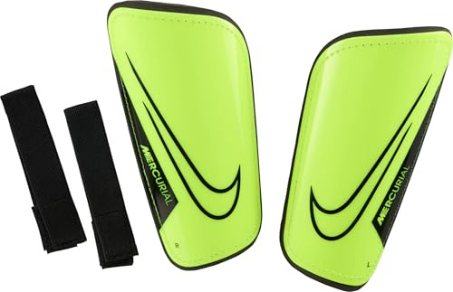 Nike Mercurial Hardshell Fußball-Schienbeinschoner, Volt/Black/Black, DN3614-702, XS