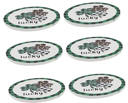 Cabilock Posavasos Delicados y Antideslizantes Ideal para San Patricio Hechos De Cerámica y Corcho.