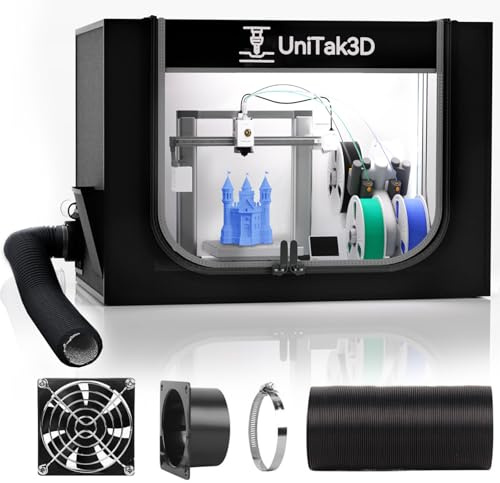 Upgrade 3D Drucker Gehäuse Compatible with Bambulab A1 Combo mit AMS lite mit Belüftungskit, LED Licht Feuerfestes Staubdichtes Zelt Konstante Temperatur Schutzhülle-825 * 585 * 585mm