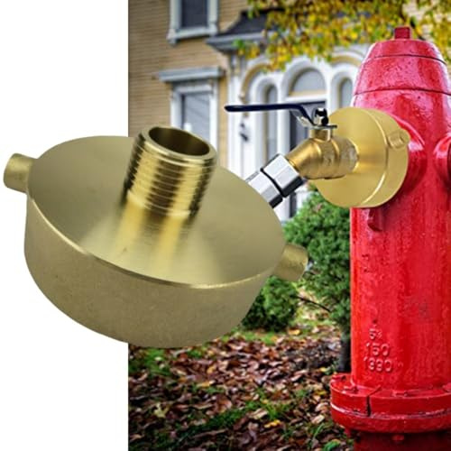 Adaptateur de tuyau de bouche d'incendie en laiton, raccords rapides en laiton, accessoires d'irrigation de jardin, raccords rapides pour robinet (2-1/2 NH x 3/4 GHT)