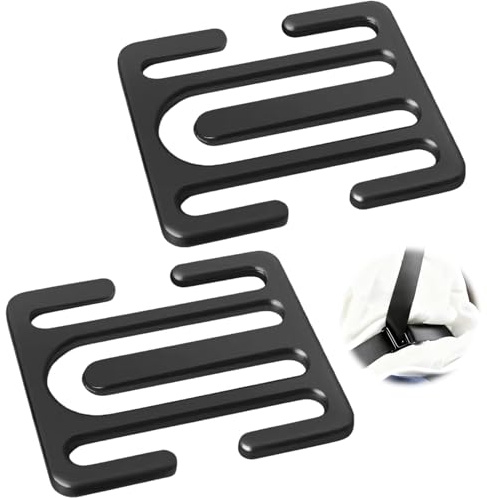 2 Pezzi Clip per Auto,Clip per cintura di sicurezza auto,Clip per cintura di sicurezza, universale di prolungamento della cintura di sicurezza per il collo e le spalle