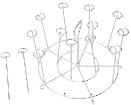 SIXRUN Porta Spiedino per Spiedini, Griglia Salvaspazio in Acciaio Inossidabile 304, Strumento Versatile per Barbecue per Chef Domestici (8QT)