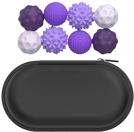 8 Stück Tragbares Silikon Fidget Toys, GLANXY Sensory Toy für Kinder und Erwachsenen , Stressabbau und Entspannung (lila)