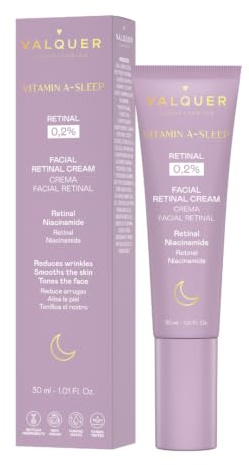 VALQUER Retinal Nachtcreme 0,2% Vitamin A-Sleep | 30 ml | Anti-Aging Pflege mit Niacinamid | Anti-Falten & Straffende Wirkung für Ebenmäßigen Teint | Vegan