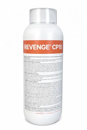 Ossian Revenge CP 10 Insetticida Concentrato Cipermetrina 10% | Antizanzare Tigre e Comune, Mosche e Scarafaggi | Uso Interno ed Esterno | Azione Residuale | Diluizione in Acqua (1 LT)