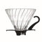 Hario VDG-02B V60 Kaffeefilterhalter Glas- Größe 02/1-4 Tassen mit schwarzem Kunststoffgriff