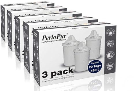PearlCo Pack de 15 cartouches filtrantes Universal classic (compatible avec Brita Universal classic)