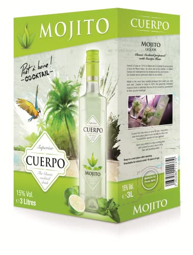 Cuerpo - Mojito Trinkfertiger Cocktail auf Rumbasis, Bag in Box 3l, 15% Vol (1 x 3L)