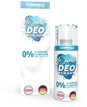 No Sweat DEO SCHAUM 100ml Ohne Brennen & Reizungen - Effektiver & Vorbeugender Schutz vor Gerüchen am ganzen Körper (Mann & Frau)