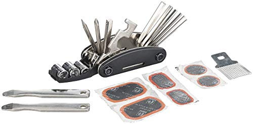 Semptec Urban Survival Technology 16in1-Fahrrad-Werkzeug mit Reifen-Reparatur-Set & Aufbewahrungstasche