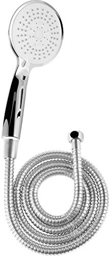 Cornat Brause-Set Carballo - Handbrause 110 mm - 5 Strahlarten: Normal-, Soft und Massagestrahl - Anti-Kalk und Wasserspareinsatz - 150 cm Brauseschlauch / Set für Dusche und Badewanne / SA330595 | 5 Strahlarten: Normal-, Soft und Massagestrahl – Anti-Kalk und Wasserspareinsatz – 150 cm Brauseschlauch – einfache Montage