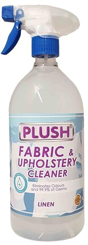 PLUSH Fabric & Upholstery Cleaner 1L – Ready to Spray Stain & Odour Remover | Linen Ready-to-use 4 in 1 cleaner tackles heavy soiling, stains and odours on sofas, car seats, chairs and fabrics.