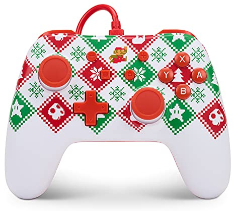 PowerA Wired Controller for Nintendo Switch - Mario Holiday Sweater