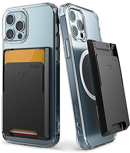 Ringke Magnetic Slot Card Holder Porte Carte Magsafe Compatible avec Coque Magsafe Porte Carte Magnétique Portefeuille pour l’arrière de Téléphone - Black