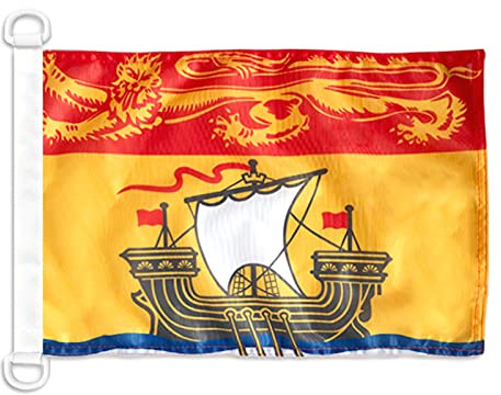 Pavillon nautique Nouveau-Brunswick 45x30cm - Drapeau de bateau canadien - Canada 30 x 45 cm - AZ FLAG