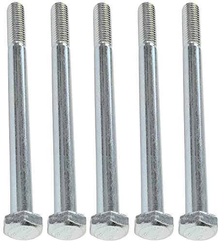 AERZETIX - Lot de 5 Boulons M6x80 à Tête Hexagonale - Filetage Partiel - Ø6x80mm - DIN 931 - en Acier Zingué - Couleur Argent - Bricolage et Quincaillerie