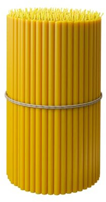 Bougies en cire d'abeille pure en vrac pour la maison - 40 bougies effilées longues + 2 porte-bougies, entièrement naturelles pour la prière à l'église, Hanoukka, gâteau d'anniversaire, Avent de Noël