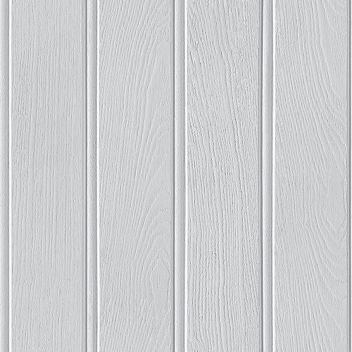SOPHIE LAURENCE Grey Wallpaper 3D Effect Realistic Wood Panelling Slat Wooden Effect Wallpaper Roll 53cm x 10m