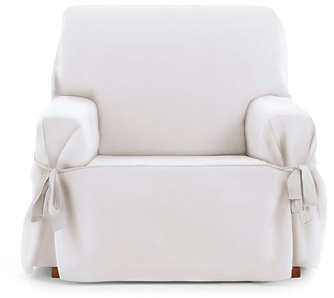 Eysa Oriente. Housse de Fauteuil uníverselle avec Rubans 1 Place C/00, 00 Ecru