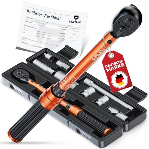 Fortura® Drehmomentschlüssel 3/8/ Drehmomentschlüssel 5-60Nm /Zündkerzenschlüssel