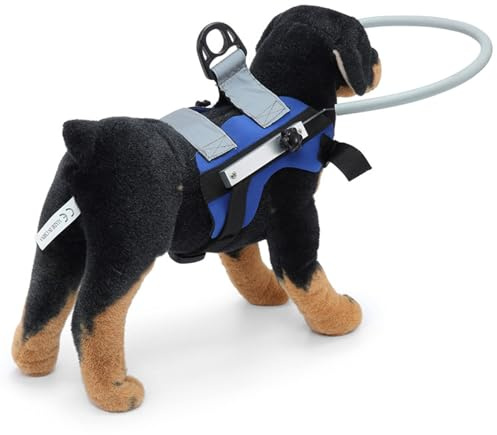Blindes Hundegeschirr, Blind Pet Anti-Kollisionsring Blindenhund Geschirr Orientierungshilfe Verstellbarer mit reflektierender Wirkung für Blinde (S Durchmesser 22 cm (für 4–10