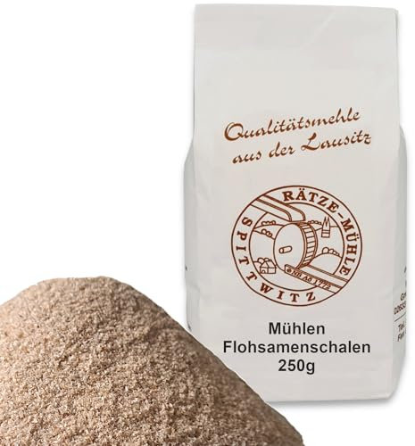 Rätze-Mühle Flohsamenschalen 250g in Premium Qualität - Zur Unterstützung einer ballaststoffreichen und gesunden Ernährung - geschmacksneutral