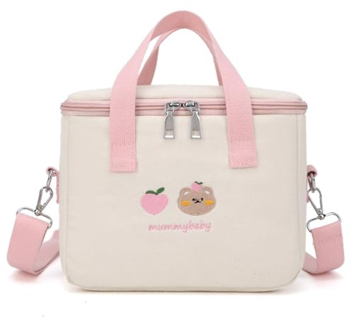 Insulated Lunch Bag for Kids, Girls & Teens - Cute, Large Capacity, Leakproof & Insulated - Perfect for Work, Picnic & School (Pink)