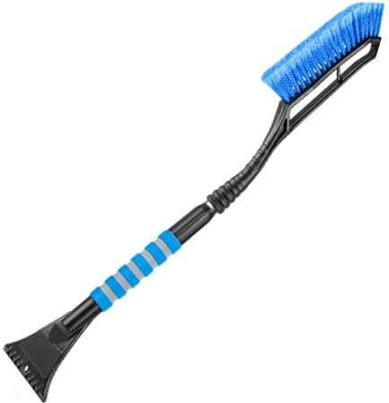 Bmucp Pala da neve per auto, retrattile, per rimuovere il ghiaccio e la neve, con manico ergonomico, per camion, mini furgoni, roulotte, tettuccio auto, cofano, finestre, porte