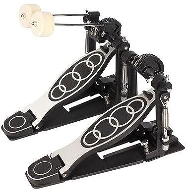 FLNOZAMZ Kontrabass-Pedal, Doppelketten-Doppel-Bassdrum-Pedale, Fuß-Kick-Percussion-Bassdrum-Pedal, Einstellung mehrerer Positionen, für Anfänger