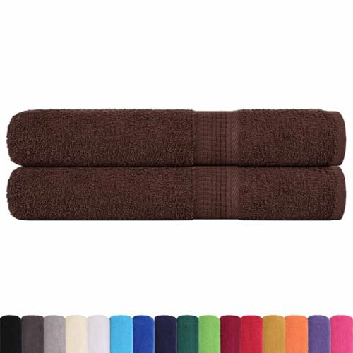 vidaXL Serviettes FROGN 2 pcs Marron 100x200 cm 360 g/m²
