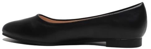 Bismaa Women Ballet Shoes - Ladies Casual Wear Every-Day Closed Toe Ballerina Pumps Slip On Ballerina Flats for Womens Black PU-5UK