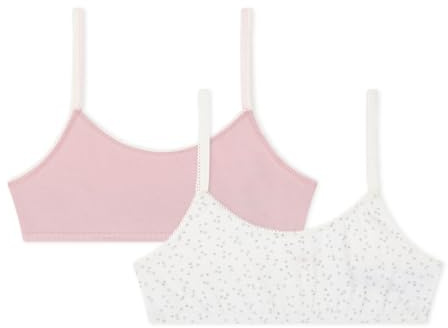 Petit Bateau 2 Brassier Biancheria Intima Giorno, Multicolore, 12 Anni Bambine e Ragazze