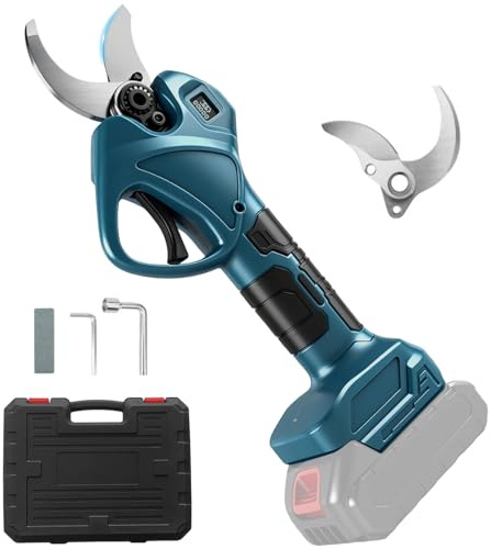 Battery Lopper, Brushless Battery Secateurs Compatible with Makita Battery, Opening 55 mm, Max 40 mm Cutting Diameter, Battery Pruning Shears with Replacement Blade for Tree Pruning (Battery Not