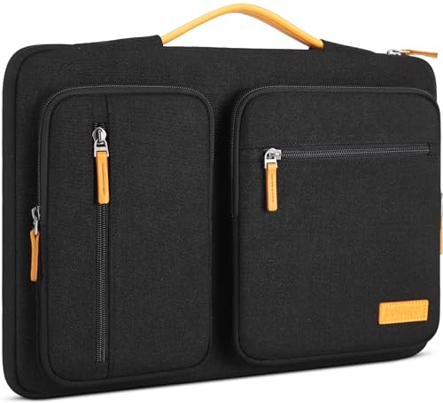DOMISO Custodia PC Portatile 17,3 Pollici,Borsa Custodia per Lenovo HP dell Acer ASUS Samsung 17-17,3 Pollici Laptop con Manico,Nero
