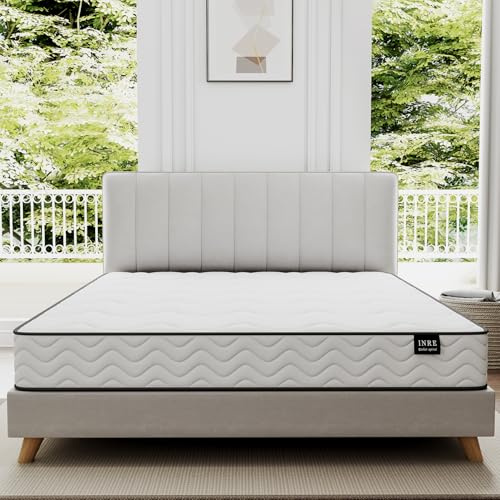 INRE Matratze 160x200 cm – Dicke 22 cm – unabhängige Taschenfederkernmatratze – Unterstützung 7 ergonomische Zonen – weich und atmungsaktiv – milbendicht – hypoallergen – Öko-TEX Zertifiziert