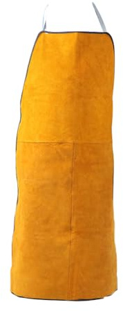 Tablier soudeur en cuir - Vêtements de soudage robustes pour la sécurité de l'atelier | Chérie de vache ignifuge avec des bretelles réglables, équipement de travail de protection pour le forgeron de c