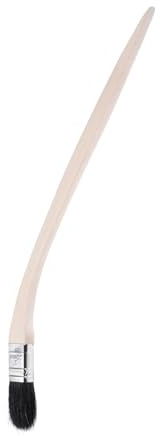 4 Pinceles de Pintura for radiador con cerdas Curvas y Mango Largo Madera for Tratamiento Paredes, Color Negro para Pintar(17inch L 2.5inch W)