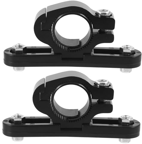 ifundom 2Pcs Bike Bottle Cage Clamp Adapter Sturdy Black Bicycle Bottle Holder Mount for Handlebar and Seat Post Compatible with Bike Drink Cages for Cycling