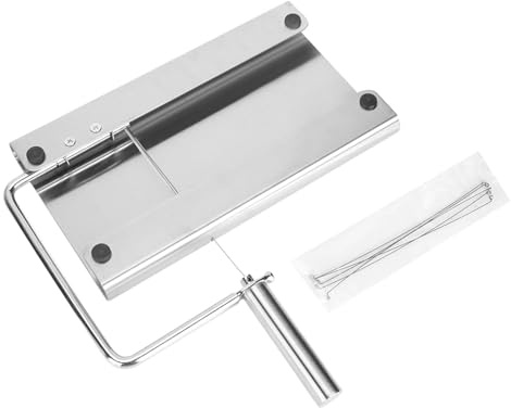 Qcwwy Cortador de Rebanadoras, Ergonómico, Base Antideslizante, Mantequilla de Grado Alimenticio, Jamón, Pan, Pastel, Cuchillo para Rebanar, Alambre para Cortar Queso para Cocina, Uso Doméstico,