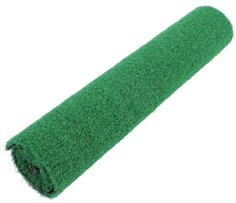 jojofuny Realistic Artificial Grass Mat with Portable Plastic Design for Turtle Basking Green Synthetic Lawn Carpet and Fish Tank Reptile Ramp Suitable for Garden and Aquarium Use